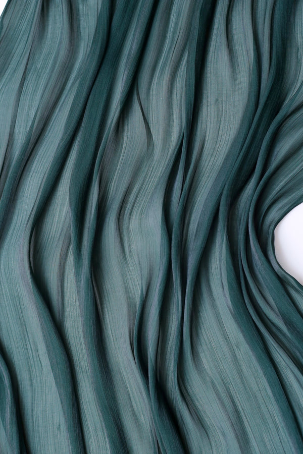 Organza Silk Hijab - Dark Ocean